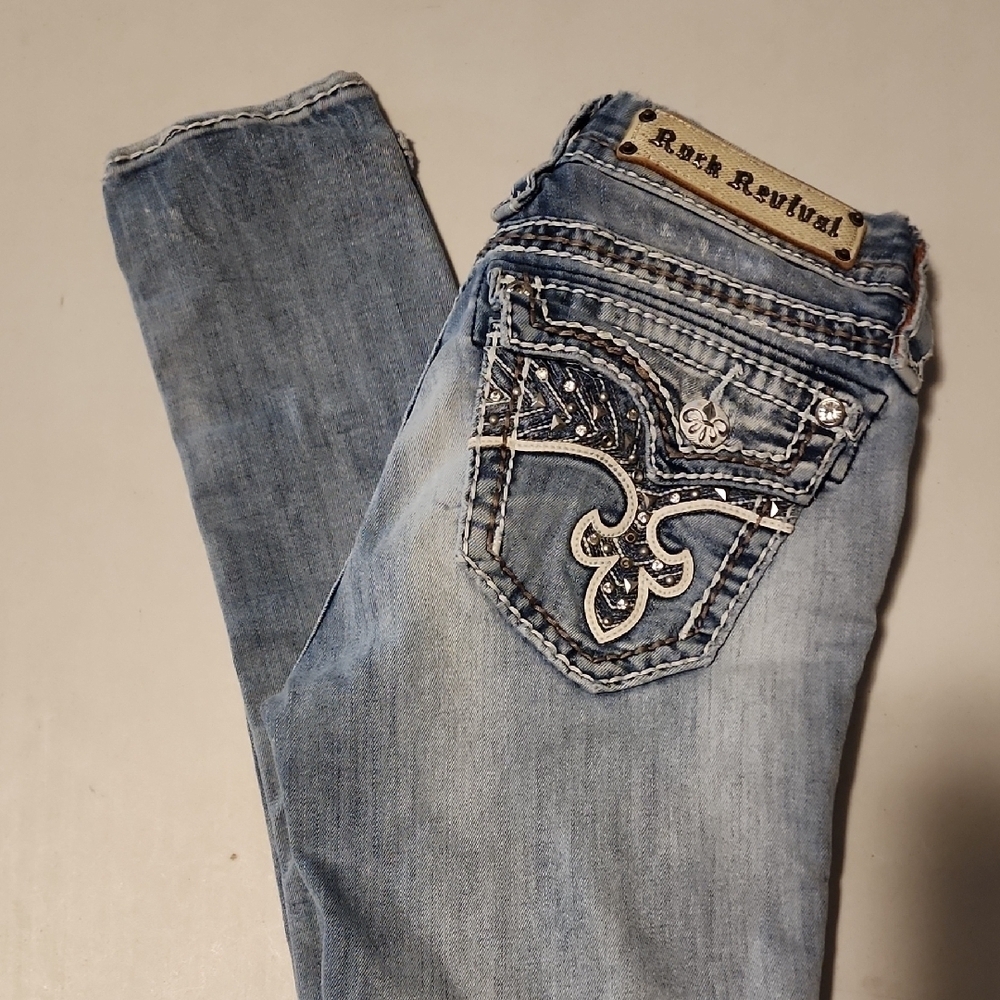 Rock Revival Women's Light Blue Skinny Jeans